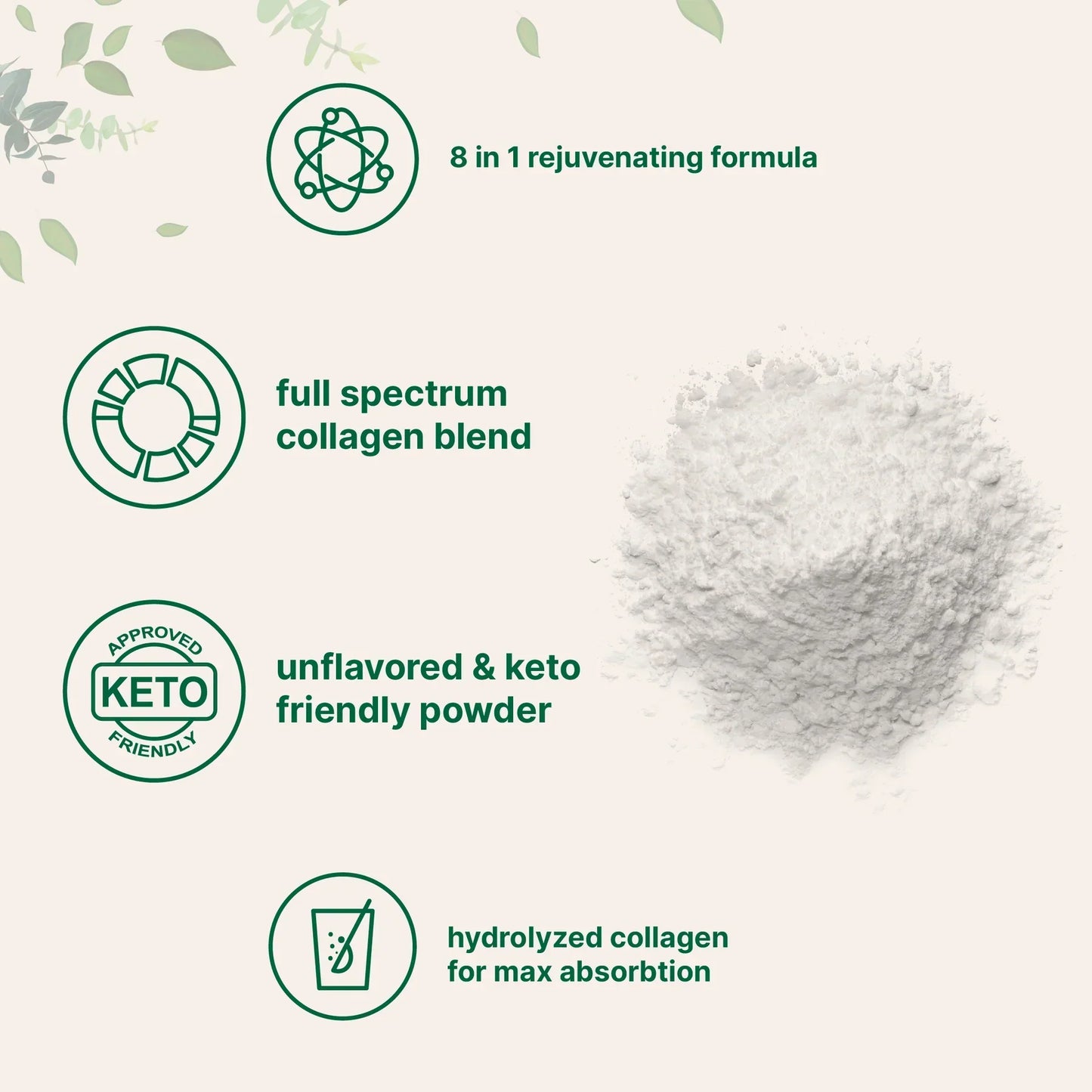 Multi Collagen Peptides Powder - 8oz